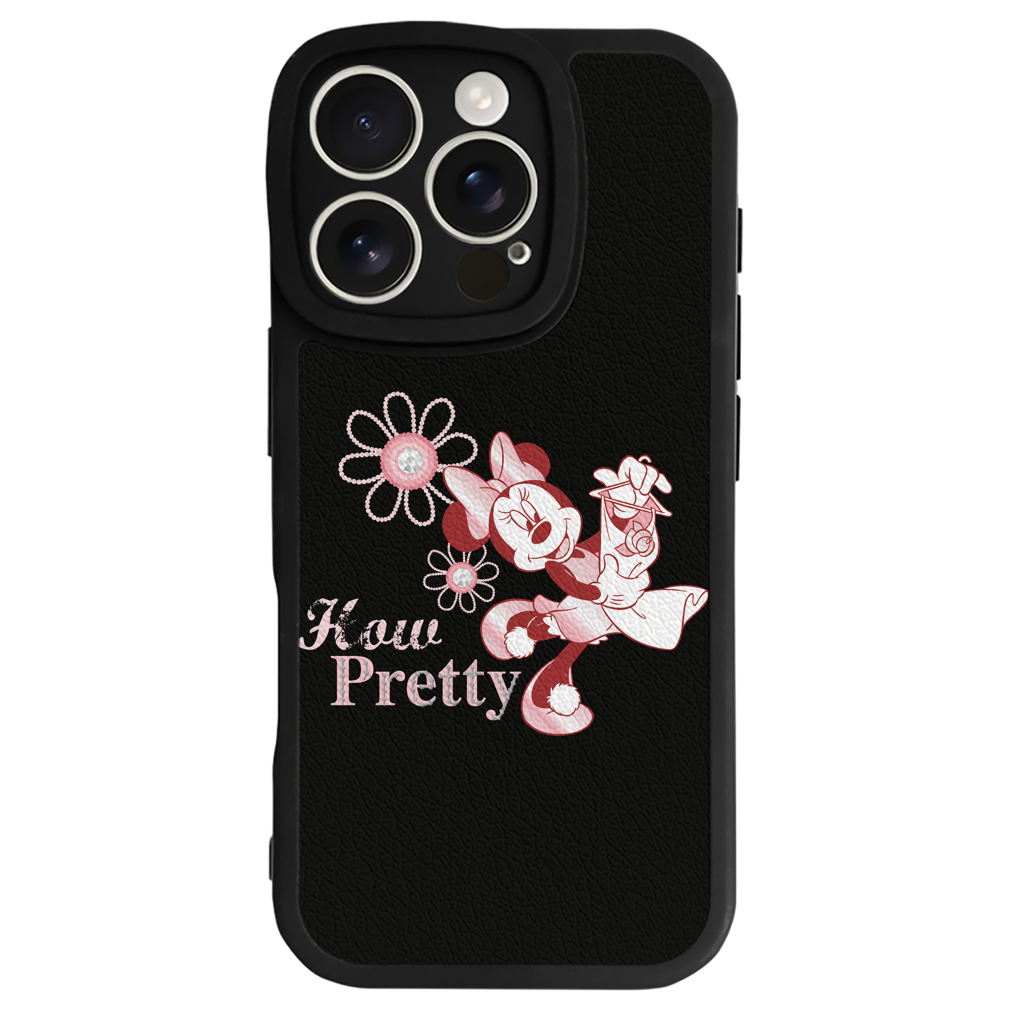 （画像用） ミッキーマウス Mickey Mouse 【iPhone 16シリーズ対応】シリコンスマホケース（レザー調） 材質：シリコン